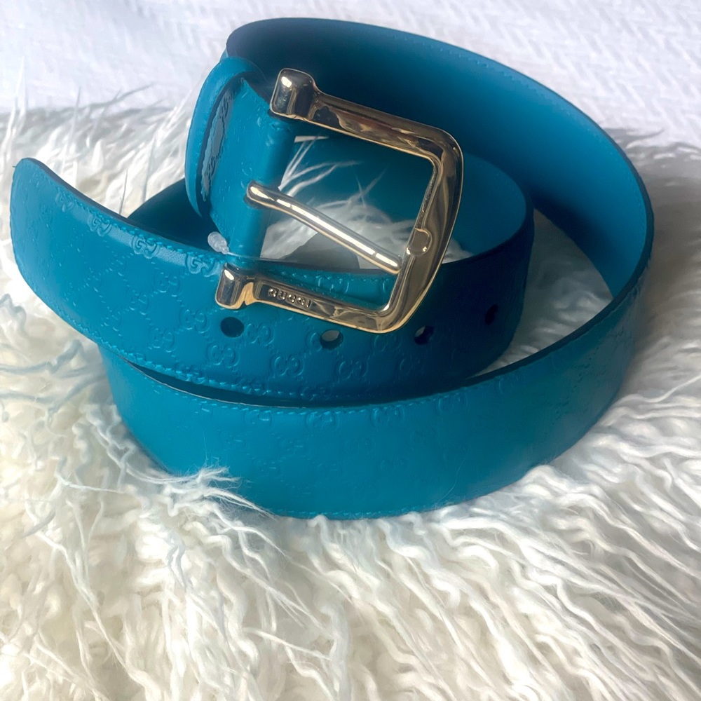 GUCCI  🩵 Logo Belt 80/32